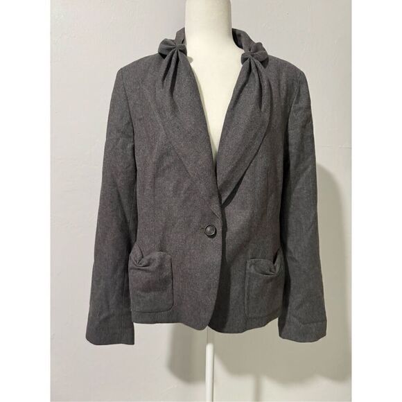 Talbots The Katie fit wool blend gray blazer 14 - Picture 2 of 5